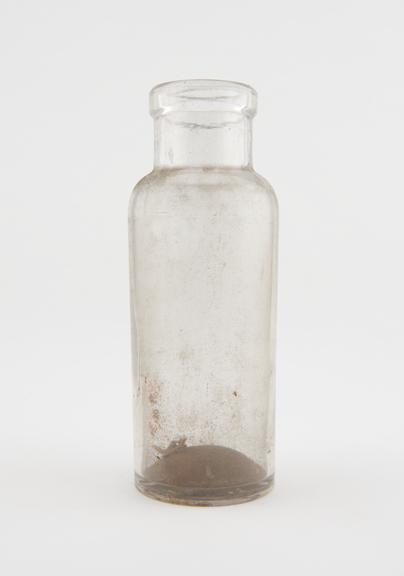 Glass specimen bottle, empty, one of fourty-four, English