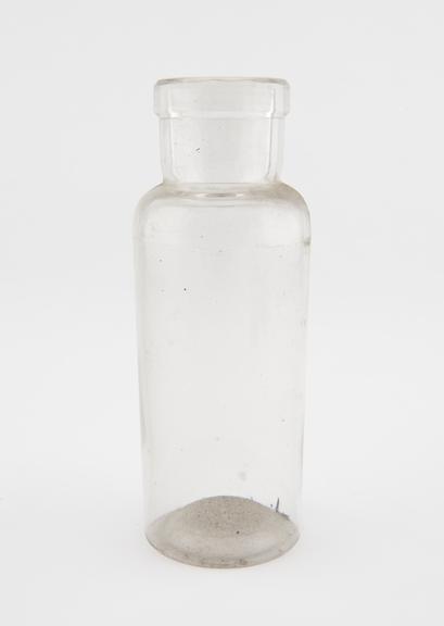 Glass specimen bottle, empty, one of fourty-four, English