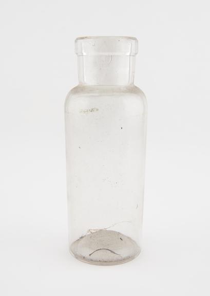 Glass specimen bottle, empty, one of fourty-four, English