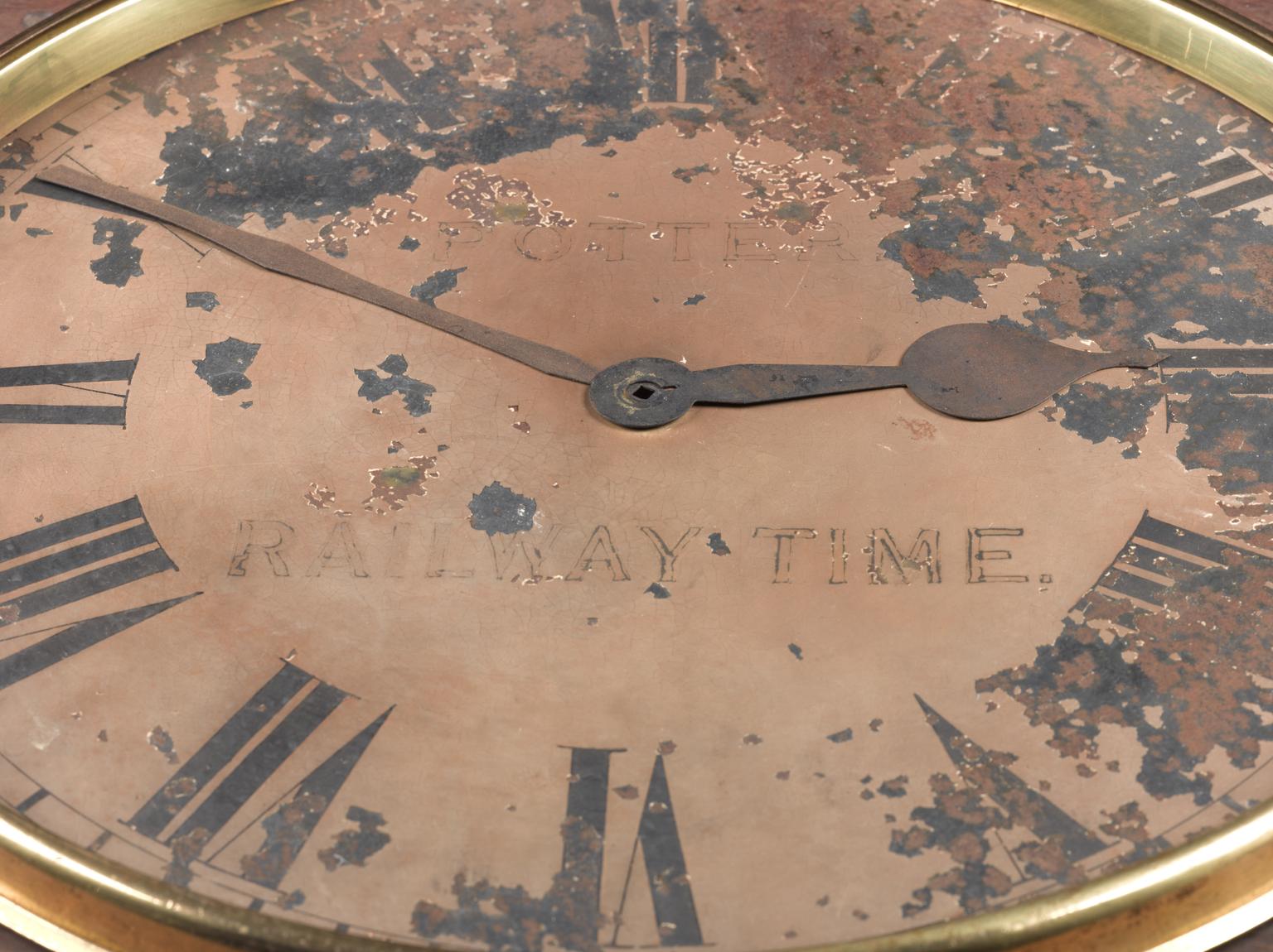 Clock dial marked 'Potter, Railway Time', 1840-1880 | Science Museum ...