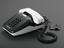 Domino 1407760 telephone handset, black and ivory with keypad