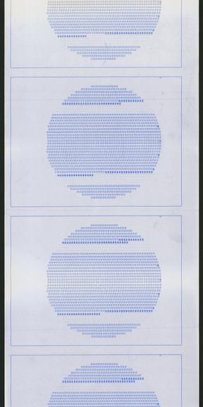 Printout of the Daisyworld programme developed by James Lovelock