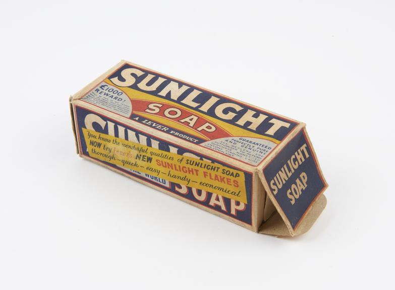 Box for Sunlight brand soap