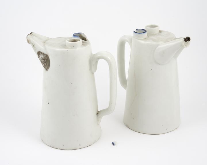 Two china jugs for eau-de-seltz', French