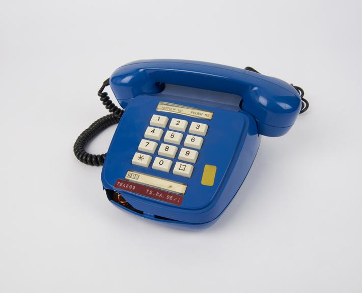Telephone handset, push button, blue, model TEA 803 2268 270094