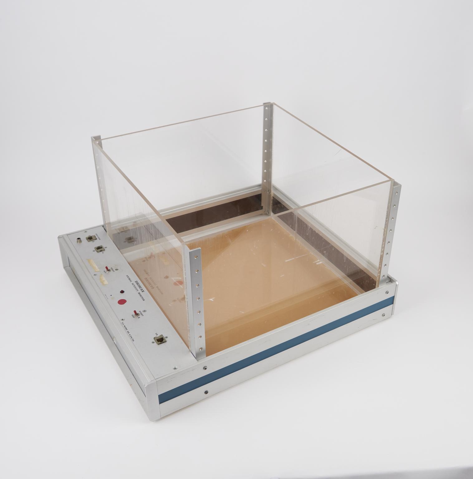 Perspex box with infra-red beam to record rodent locomotion activity ...
