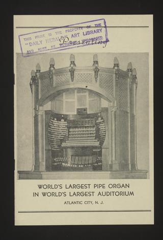 Booklet: The World's Largest Pipe Organ