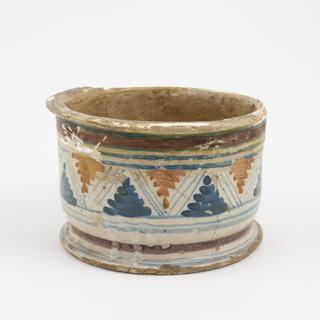 Pharmacy jar with "Delft" glazing