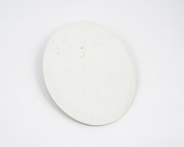 Oval porcelain plaque, perhaps for portraiture, English