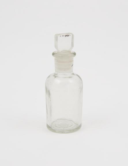 Glass bottle, from Dr. Wrigley's medicine case