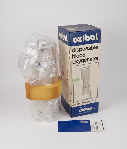 Disposable blood oxygenator by Dideco s.p.a