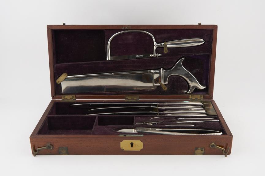 Amputation set, cased, by Pepys, English