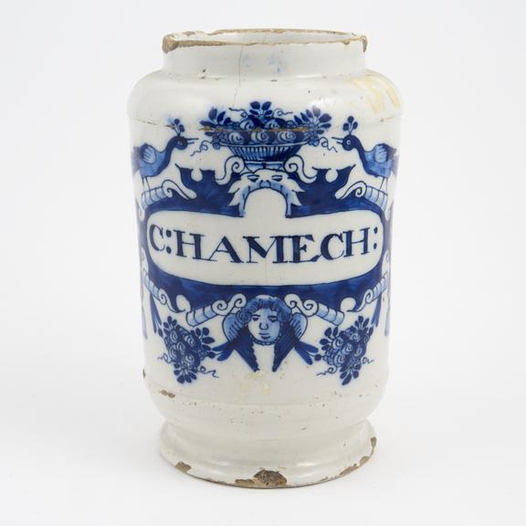 Dutch albarello, delftware