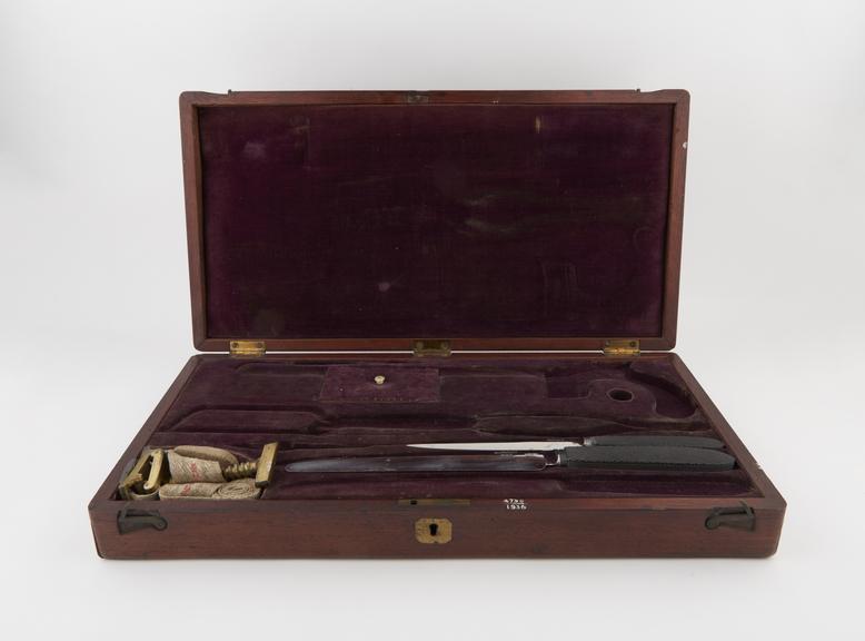 Amputation set, cased, by Savigny, English, 19th century