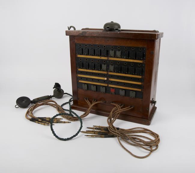 Twenty-line switchboard, magneto cord