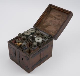 European triptych medicine chest with contents, 1751-1860