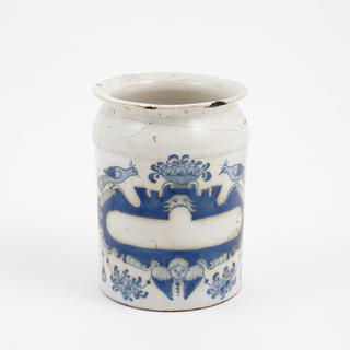 Tin-glazed earthenware drug jar