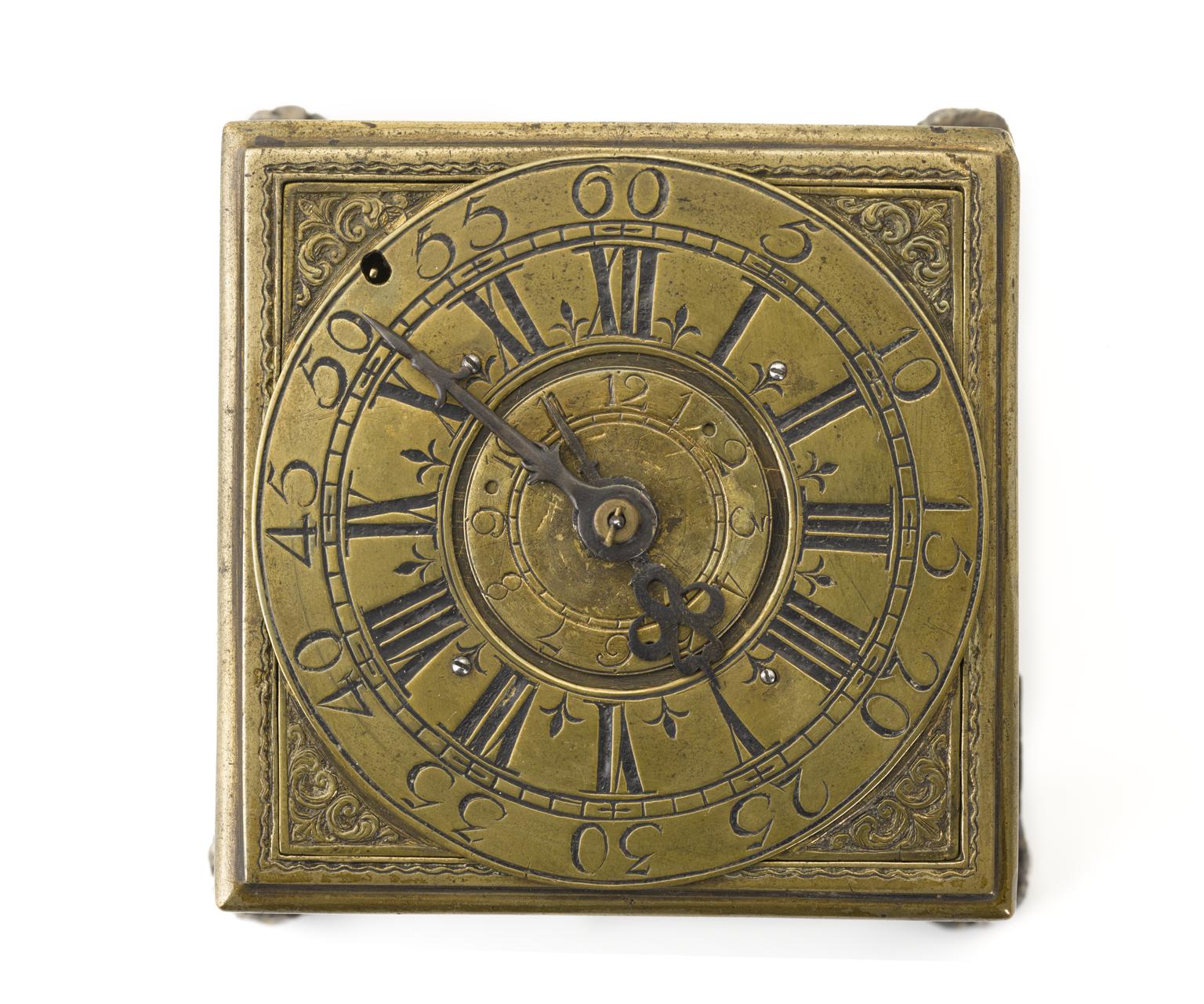 Square brass table clock | Science Museum Group Collection