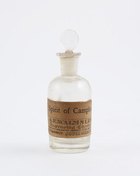 Spirit of Camphor bottle, J.E. Walmsley