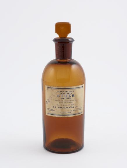 Bottle, Anaesthetic Ether, J.R. MacFarlan and Co.