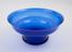 Blue glass spittoon, possibly Bohemian