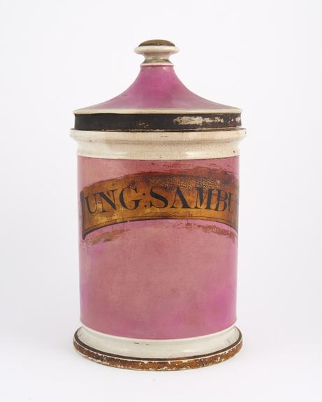 Pharmacy storage jar, English, late 19th century