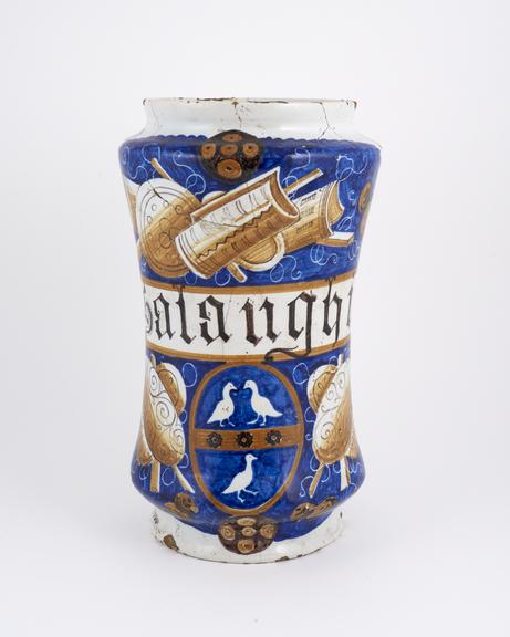 Albarello vase, Italian from Deruta, 1539