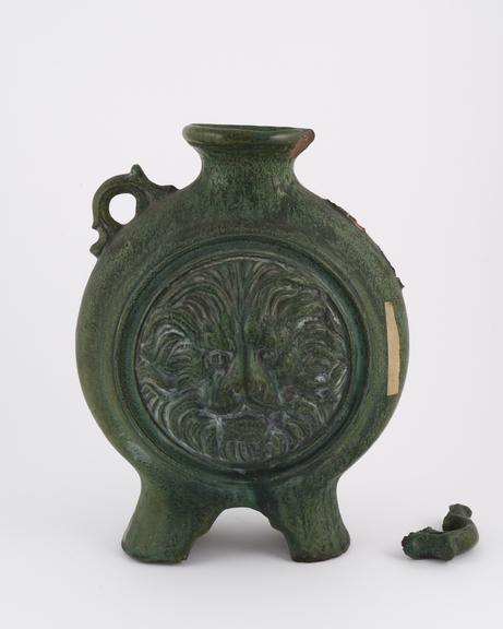 Pharmacy jar decorated with lions' heads, 19th century