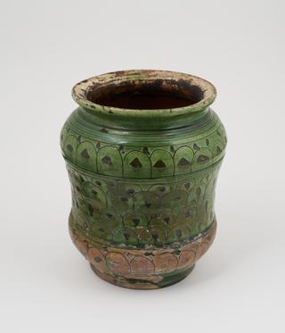 Lead glazed earthenware albarello