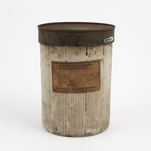 Glazed stoneware storage jar for Lassar's paste