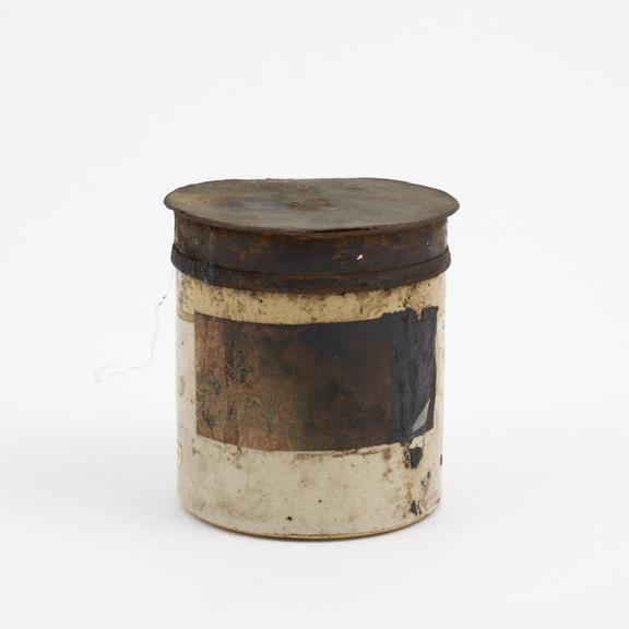 Dispensing pot, stoneware, glazed