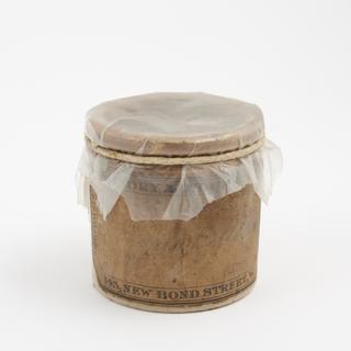 Stoneware ointment jar used for Canada balsam