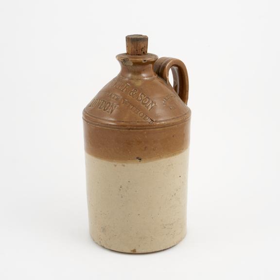 Stoneware pharmacy jar