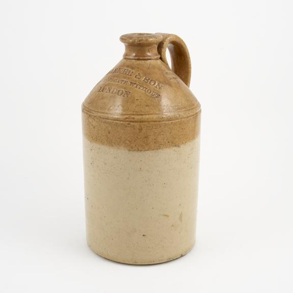 Stoneware pharmacy jar