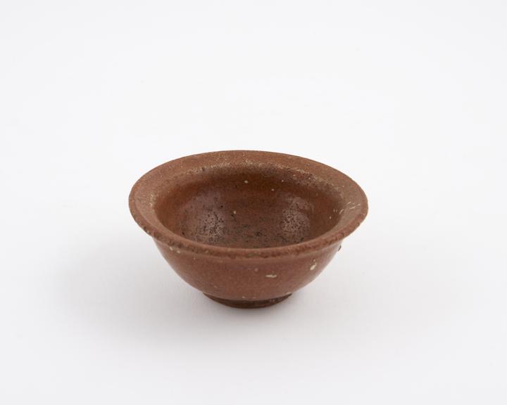 Small pharmacy bowl, glazed terracotta, European, 1701-1900