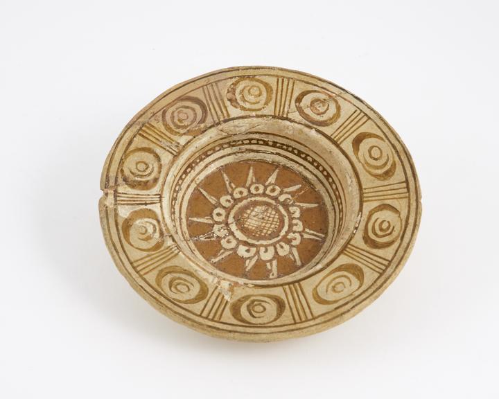 Pharmacy bowl, glazed terracotta, European, 1751-1900