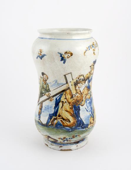 Albarello, majolica, Italian 17th century