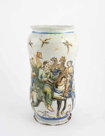 Albarello, majolica, Italian 17th century