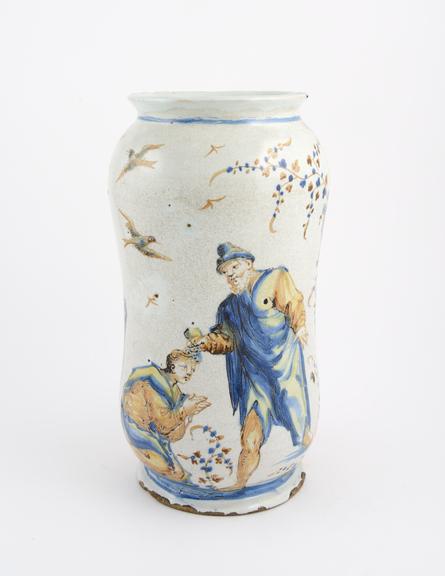 Albarello, majolica, Italian, 17th century