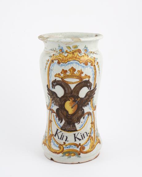 Ceramic pharmacy jar, Austrian