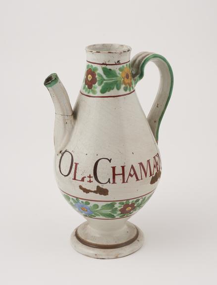 Syrup jug, North Italian, 19th century polychrome maiolica