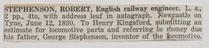 Letter from Robert Stephenson to Henry Kingsford of Canterbury & Whitstable Railway dated 12 June 1830 (Letter)