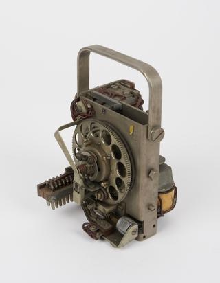 Impulse regenerator; this purely electromechanical device accepts a train of dialled digits