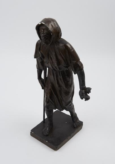 Plaster figure of leper, by H. Rimsey, English 1915