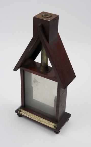 Ventilator, model of patent by Robert Boyle, mahogany frame