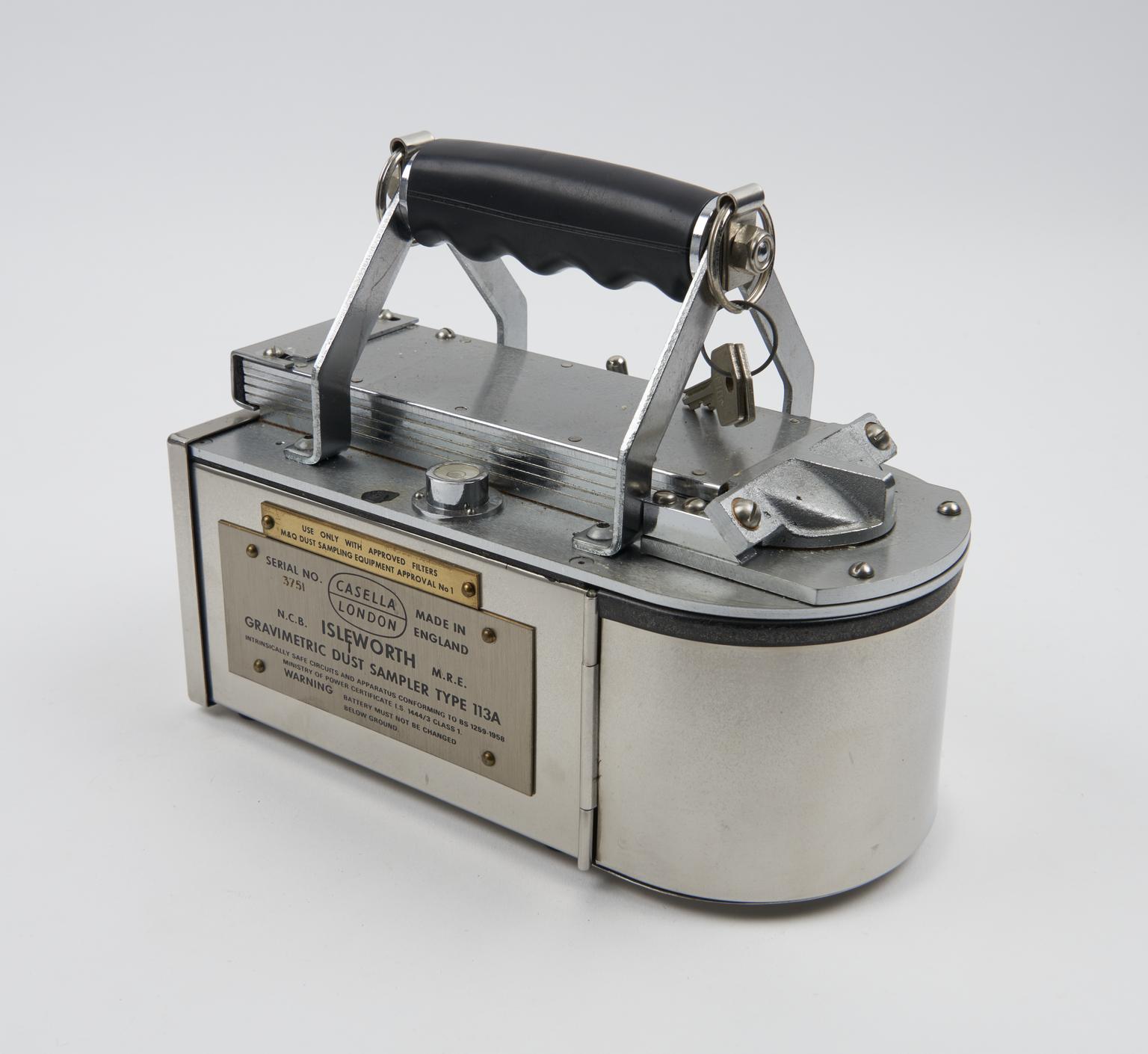 Isleworth gravimetric dust sampler for use in mines and quarries ...