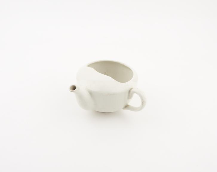 White china invalid feeding cup, English, 1901-1971