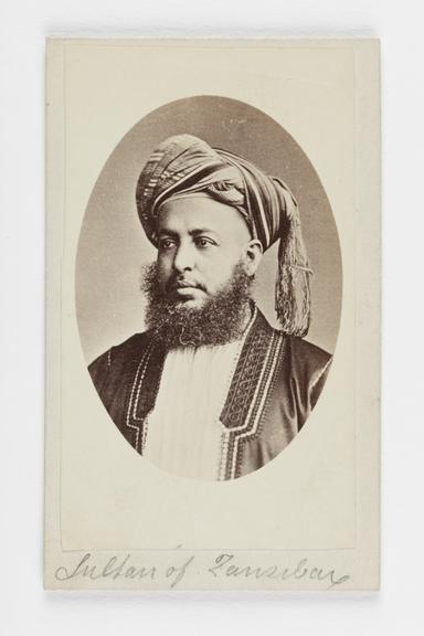 A Carte de visite portrait of a bearded main a turban