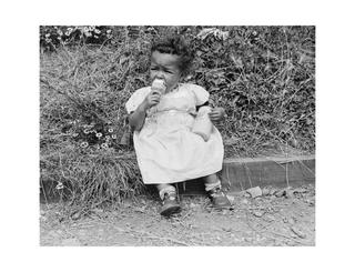 Little girl with ice cream