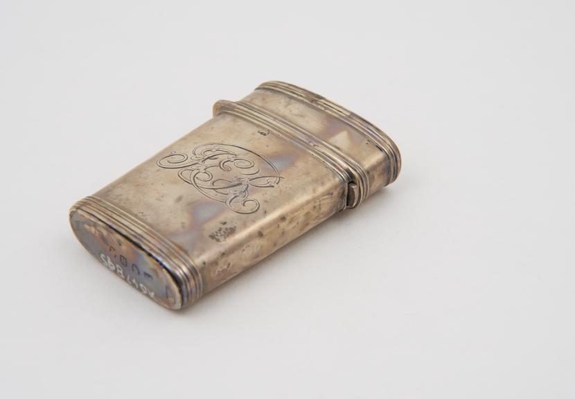 Lancet case, empty, silver, made in Birmingham, 1826 or 1830